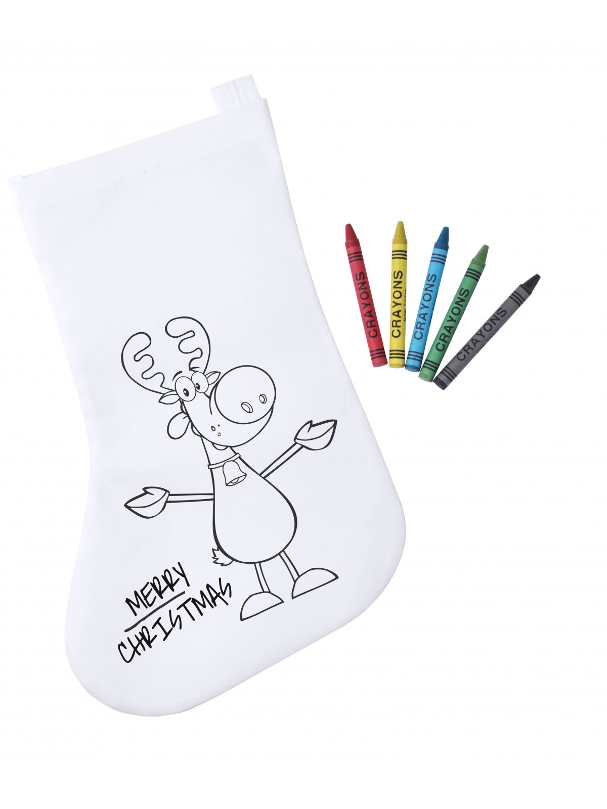 10-323 Chaussette de Noël à colorier personnalisé