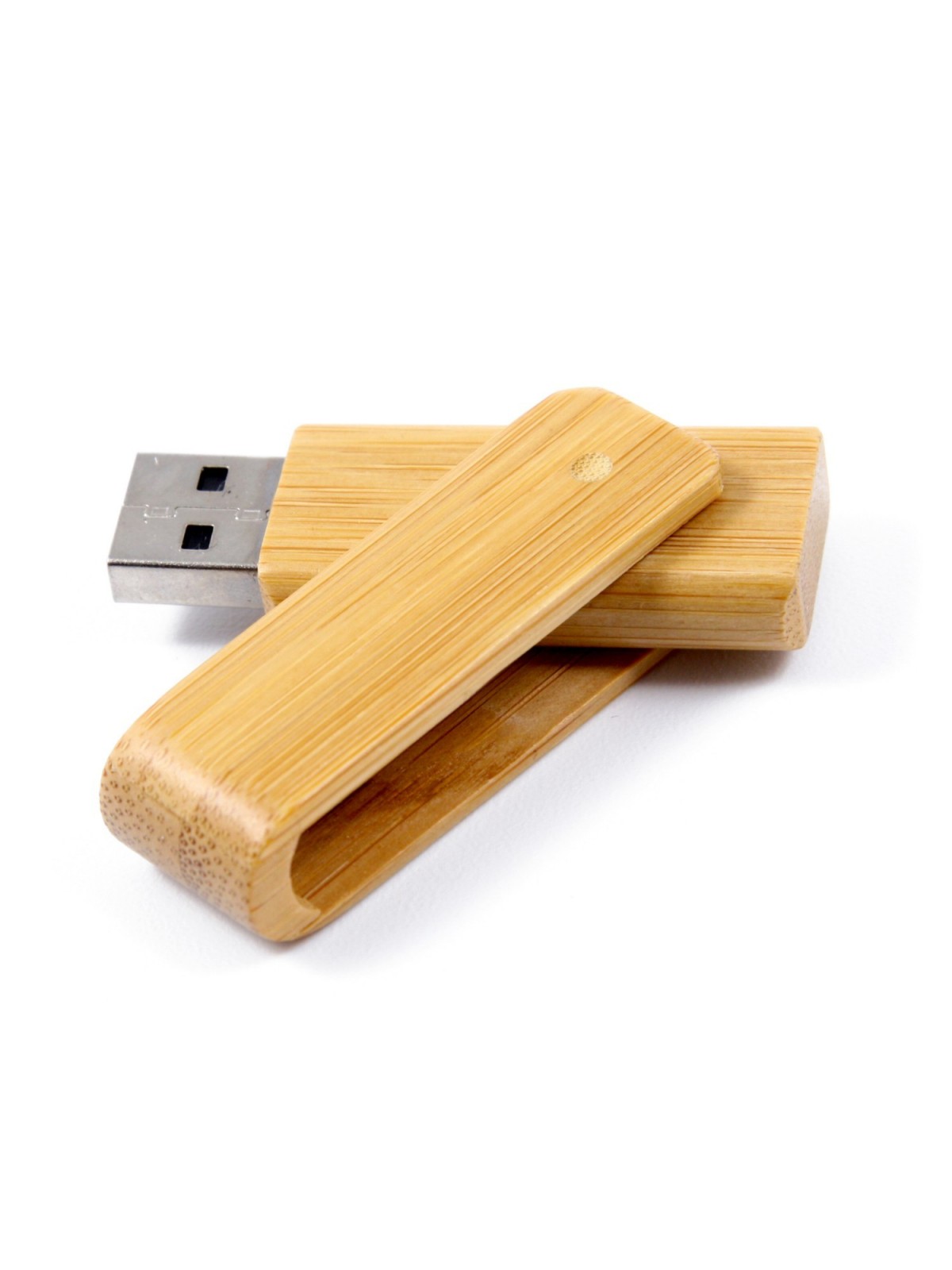 17-986 Clé USB pivotante en bois personnalisé