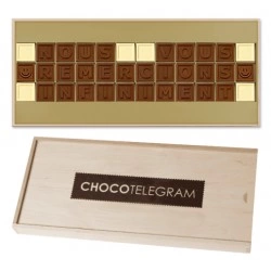 72-014 Choco télégram boîte en bois personnalisé