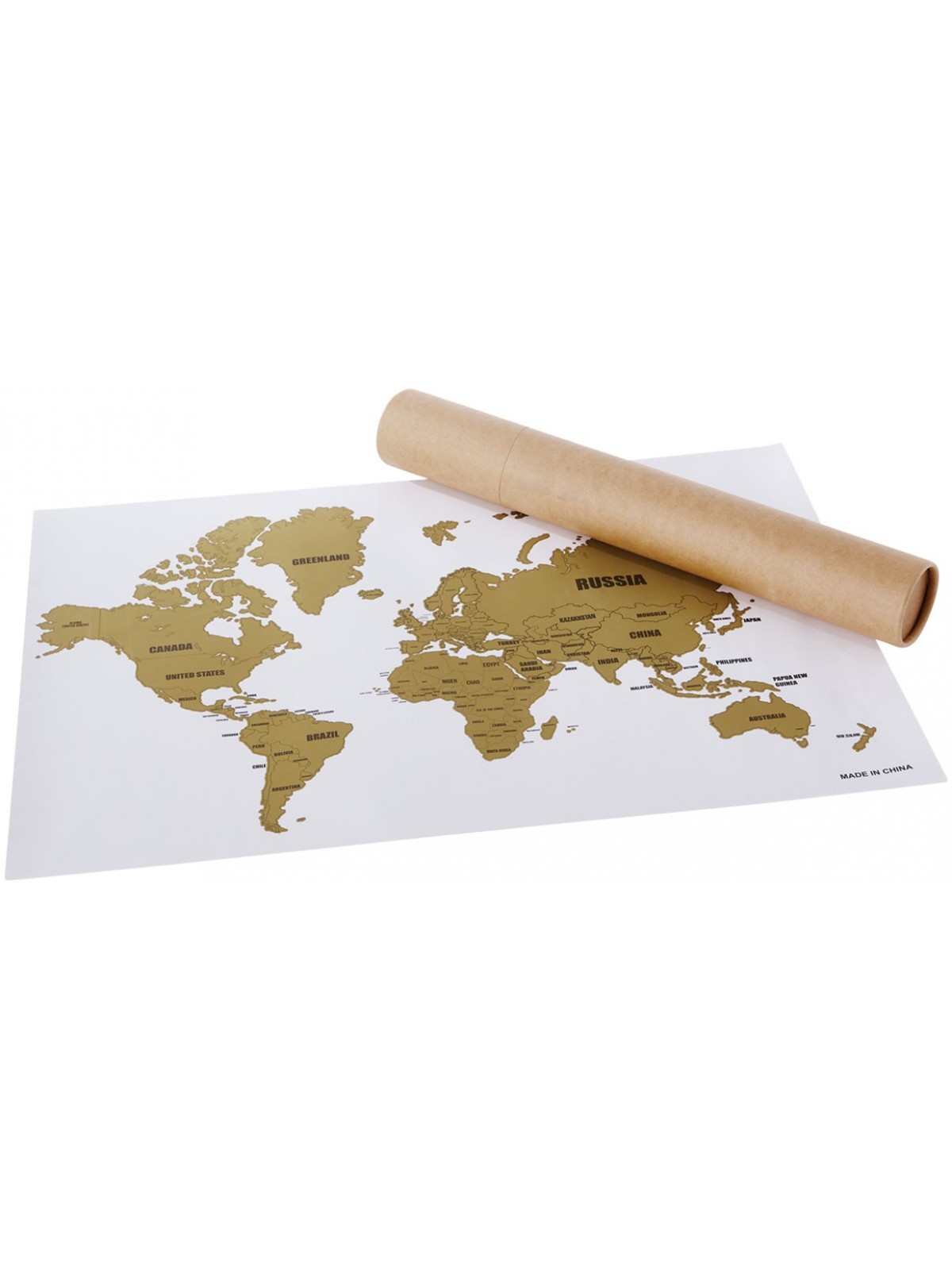 28-656 Carte du monde à gratter  personnalisé