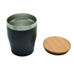 20-127 Mug isotherme avec couvercle en bambou personnalisé