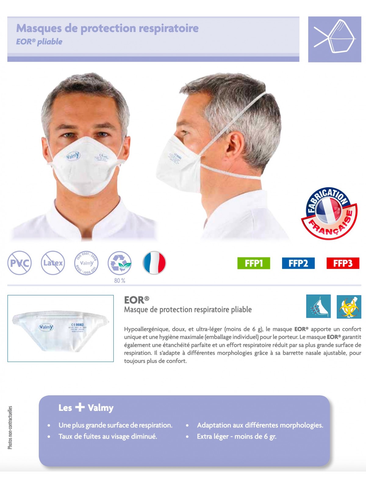 08-001 Masque protection respiratoire personnalisé