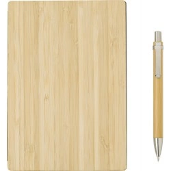 30-933 Carnet A5 avec couverture Bambou et stylo  personnalisé
