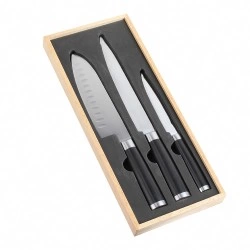 23-651 Set de 3 couteaux coffret bois personnalisé