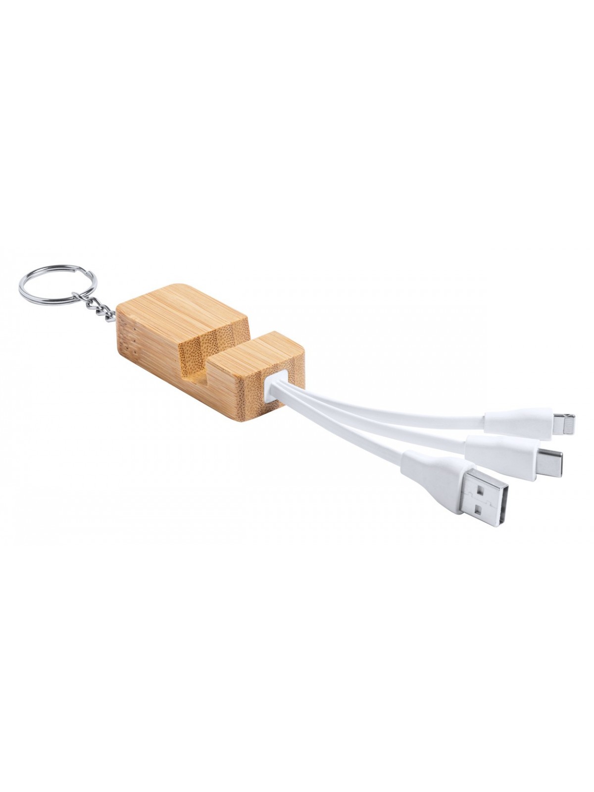 10-195 Câble chargeur USB en bambou personnalisé