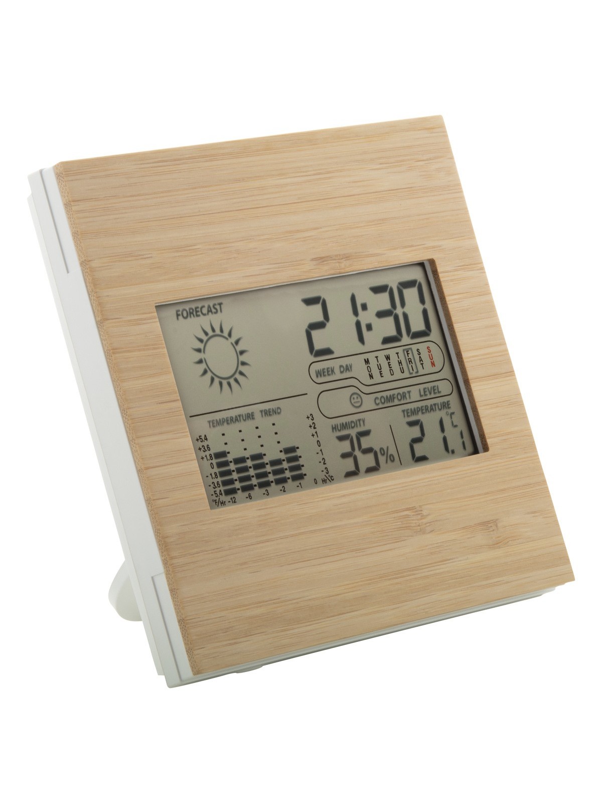 10-198 Horloge numérique en bambou personnalisé