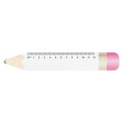 10-631 Règle 12cm en forme de crayon personnalisé