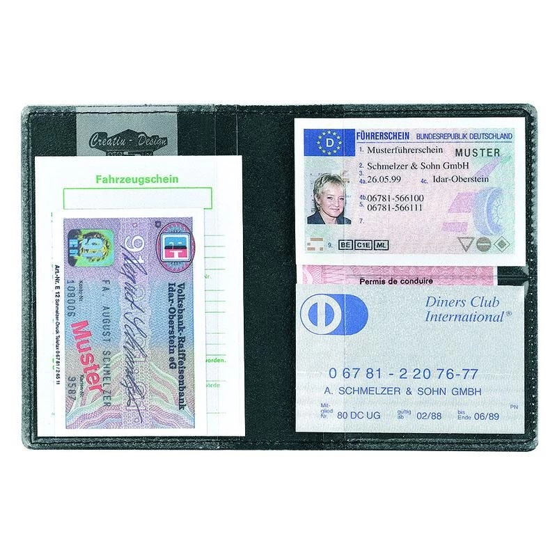 Pochette personnalisée permis de conduire -Portefeuilles publicitaires