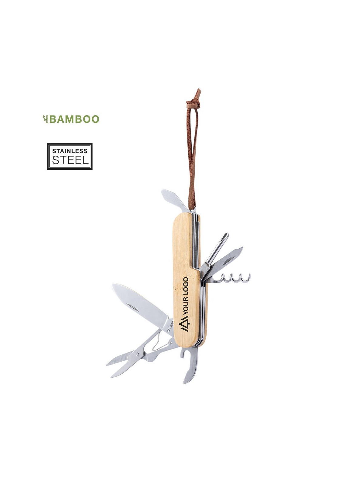 70-240 Couteau multi-usages en bambou personnalisé