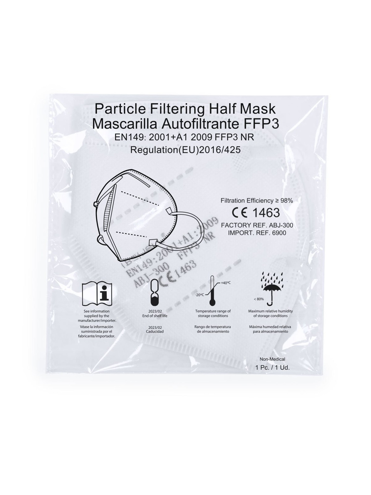 70-260 Masque auto-filtrante FFP3 VAREX personnalisé