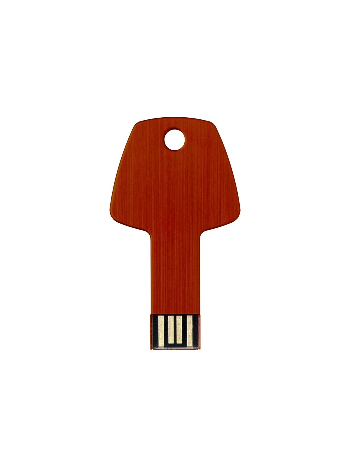 Clé USB 2 Go en forme de clé à personnaliser, couleur rouge