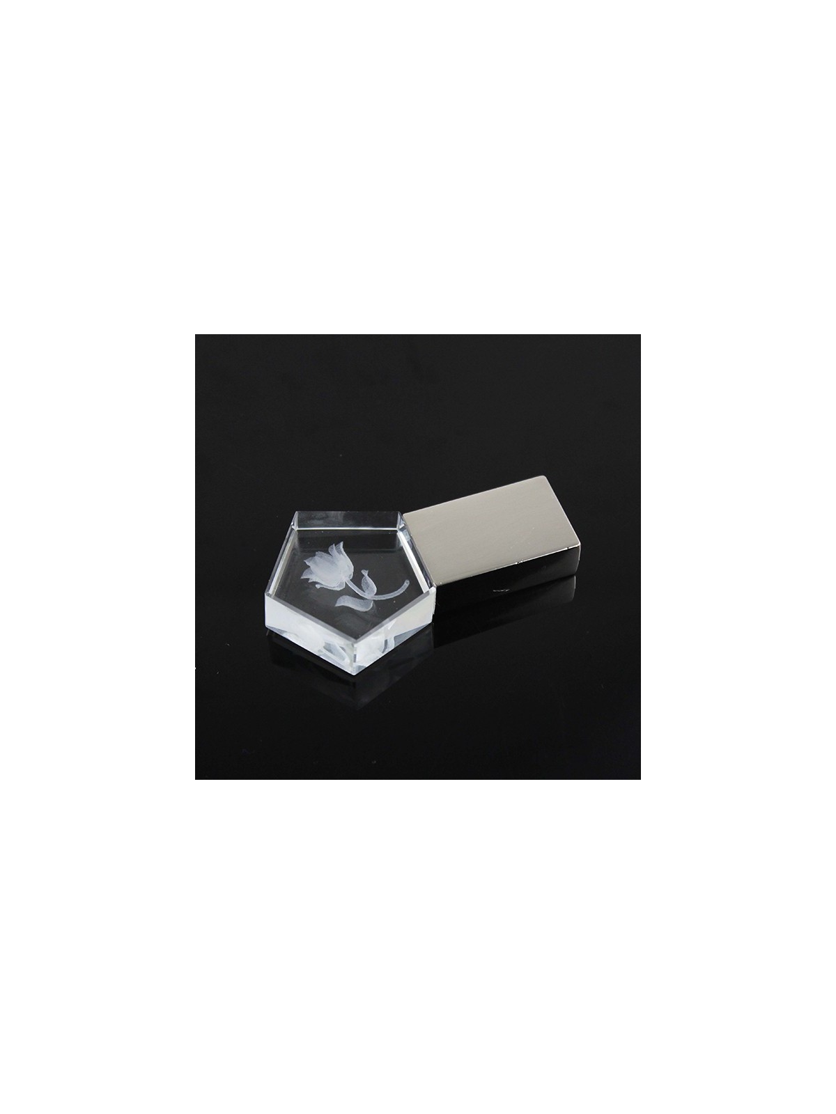 14-140 Clé USB transparente avec incrustation personnalisé