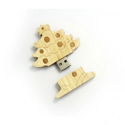 10-169 Clé USB sapin en bois personnalisé