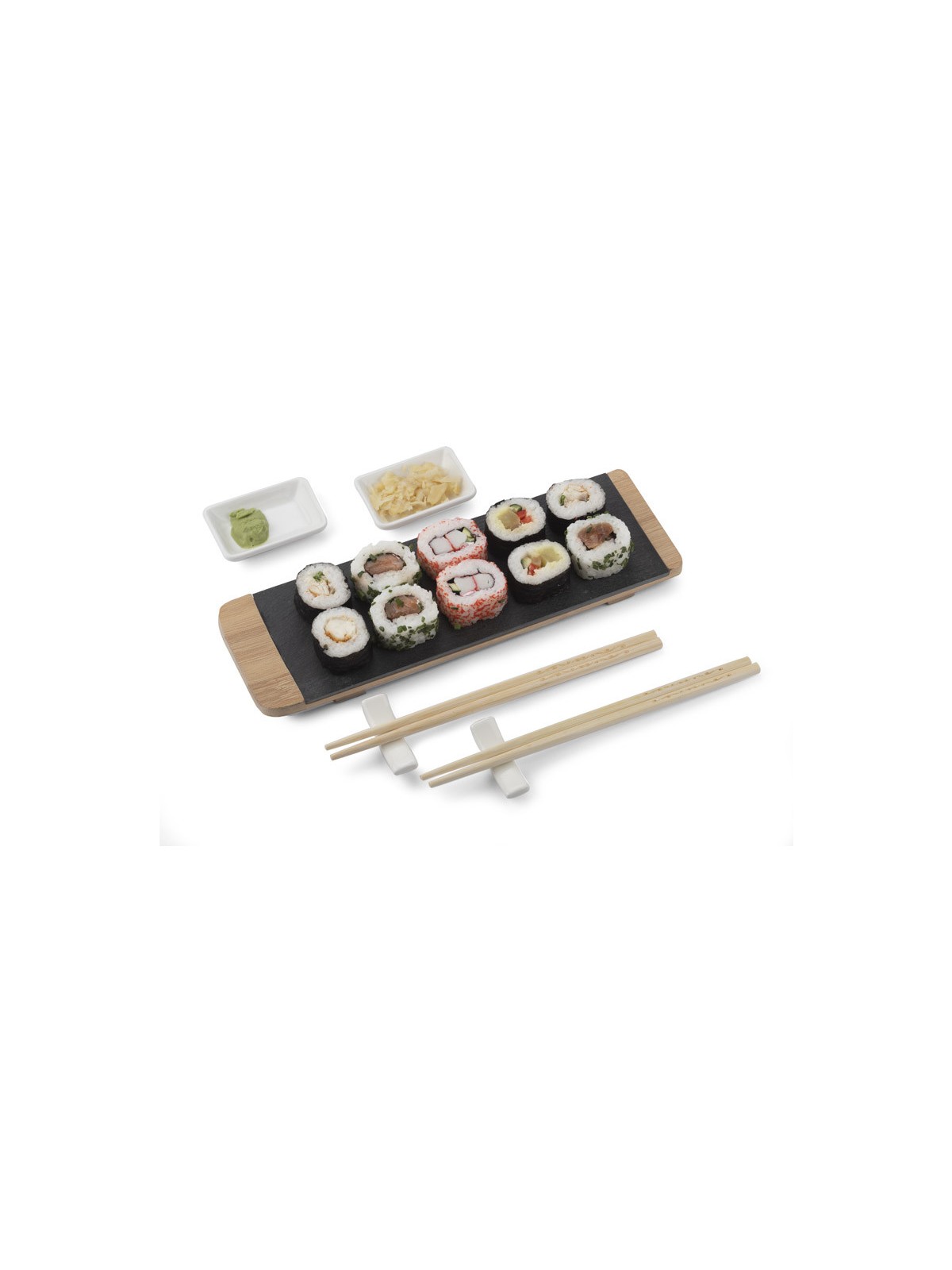 25-017 Set à sushi publicitaire en bambou personnalisé