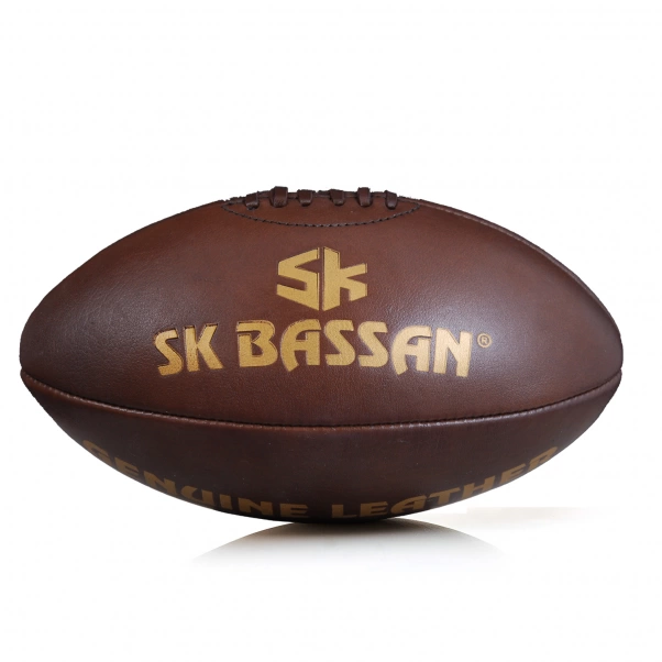 Ballon rugby publicitaire cuir véritable