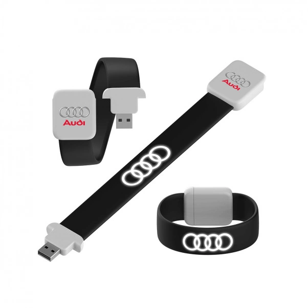 Clé USB publicitaire lumineuse en bracelet