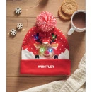 Bonnet de Noël tricoté avec LED publicitaire
