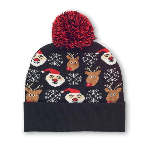 Bonnet de Noël publicitaire tricoté