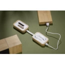Écouteurs publicitaires sans fil avec étui en bambou