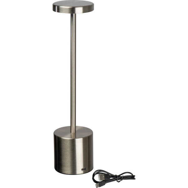 Lampe de table publicitaire en acier inoxydable avec batterie