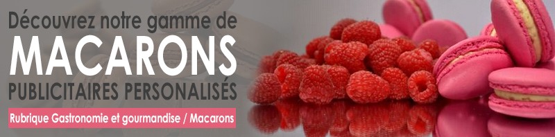 Macarons publicitaires personnalisables