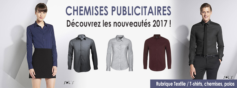 La chemise publicitaire : retrouvez toutes nos nouveautés