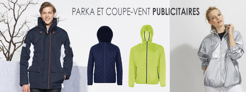 Parkas et coupe-vent publicitaires : les indispensables