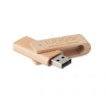 cle usb rotative en bambou